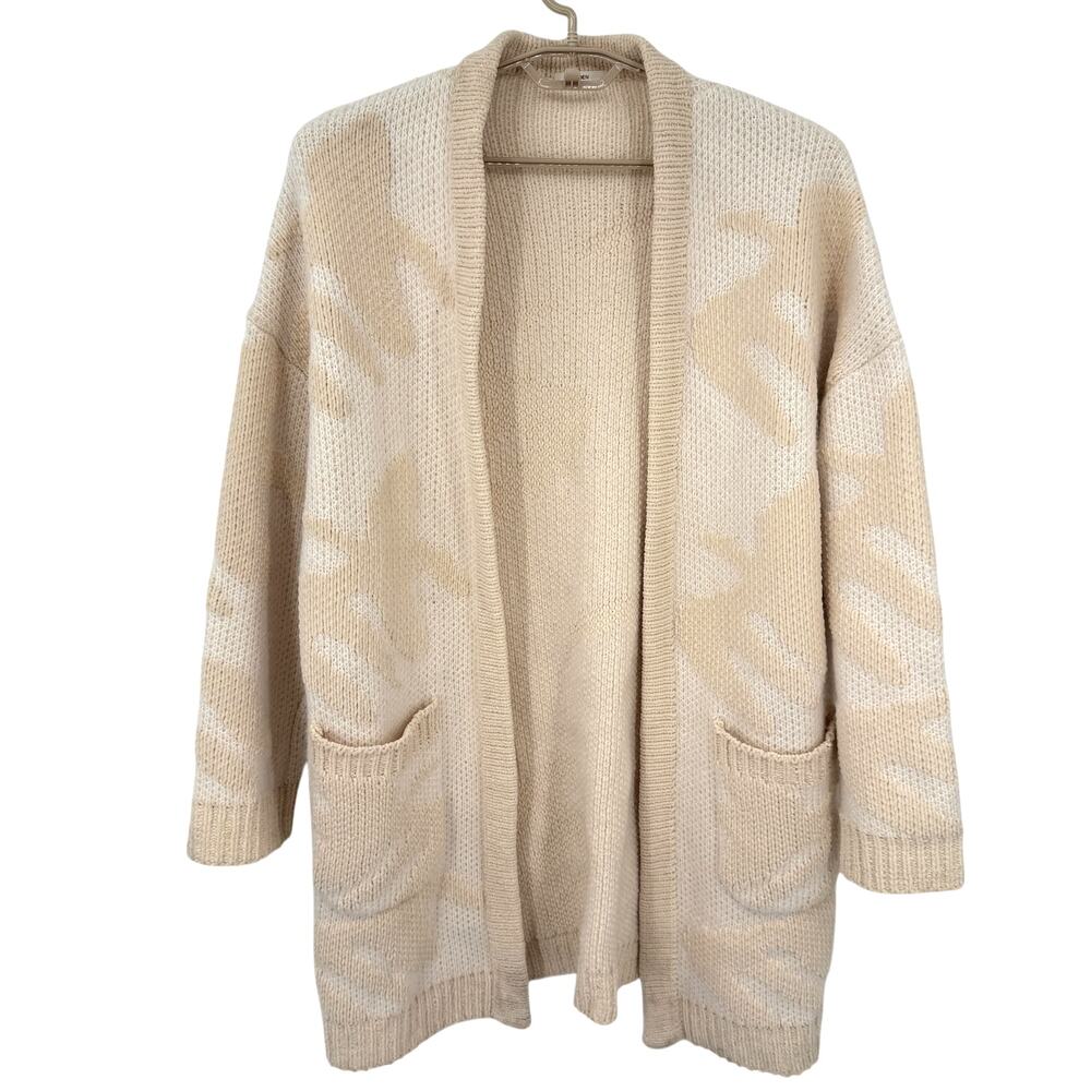 Totokaelo Viden Womens Long Cardigan Sweater Coat Ivory Chunky Size Medium NWT